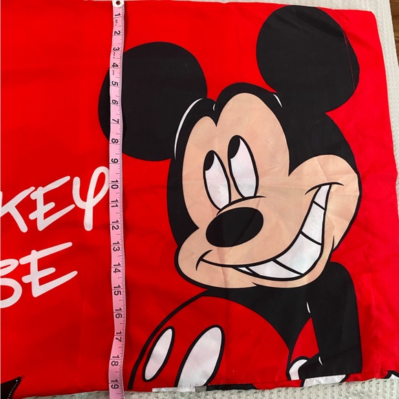 1 standard size pillow case cover NWOT mickey mouse NEW red black white gray - Picture 4 of 4